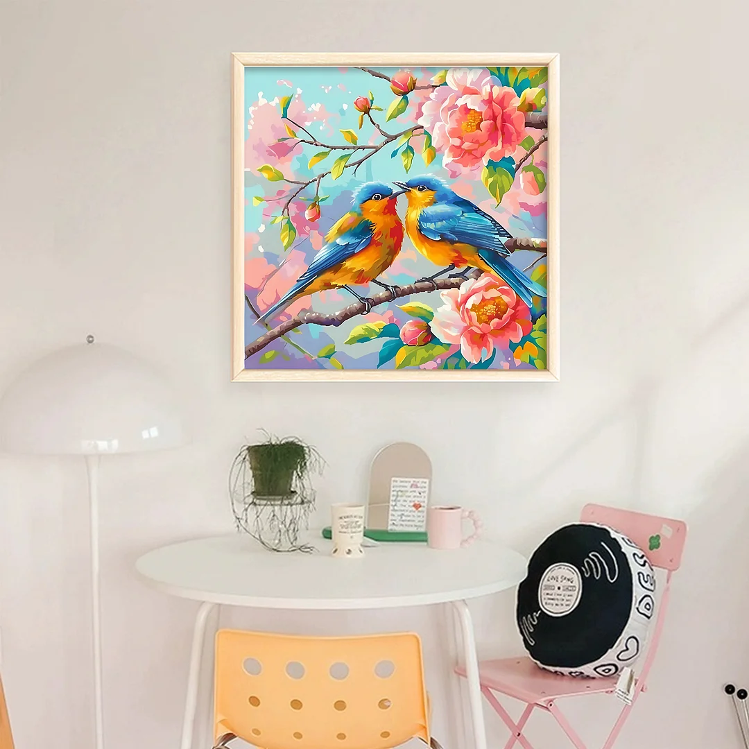 Birds On The Branches Full 11CT DIY Stamped Cross Stitch Kits 40x40cm for Adults