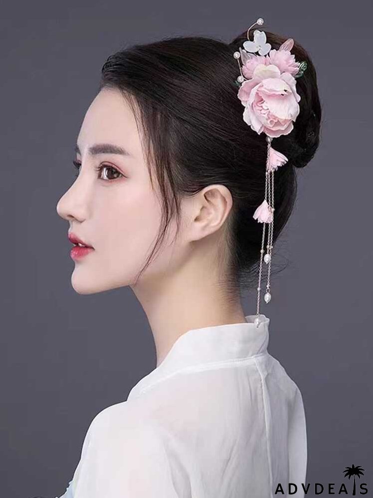 Flower Decor Hair Clip