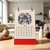 2027 New DIY Diamond Painting Flower Butterfly Desk Calendar Set 12-Month Flip Calendar Design Monthly Planner Office Desktop Decor