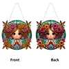 Diamond Painting Double Sided Cute Girl Hanging Pendant for Wall