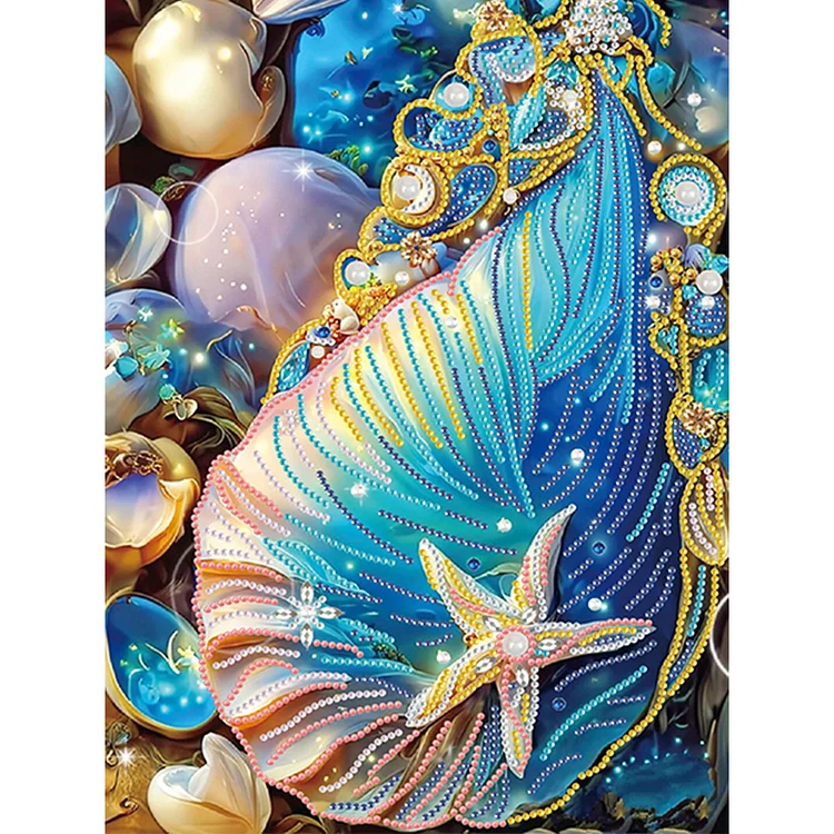 Fantasy Colorful Shells 30*40CM(Canvas) Special Shaped Drill Diamond Painting gbfke