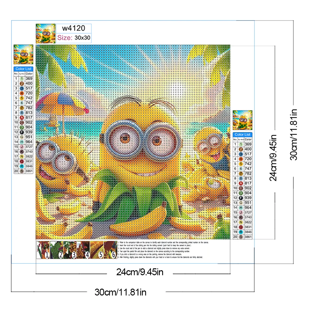 Diamond Painting - Full Round Drill - Minions(Canvas|30*30cm)