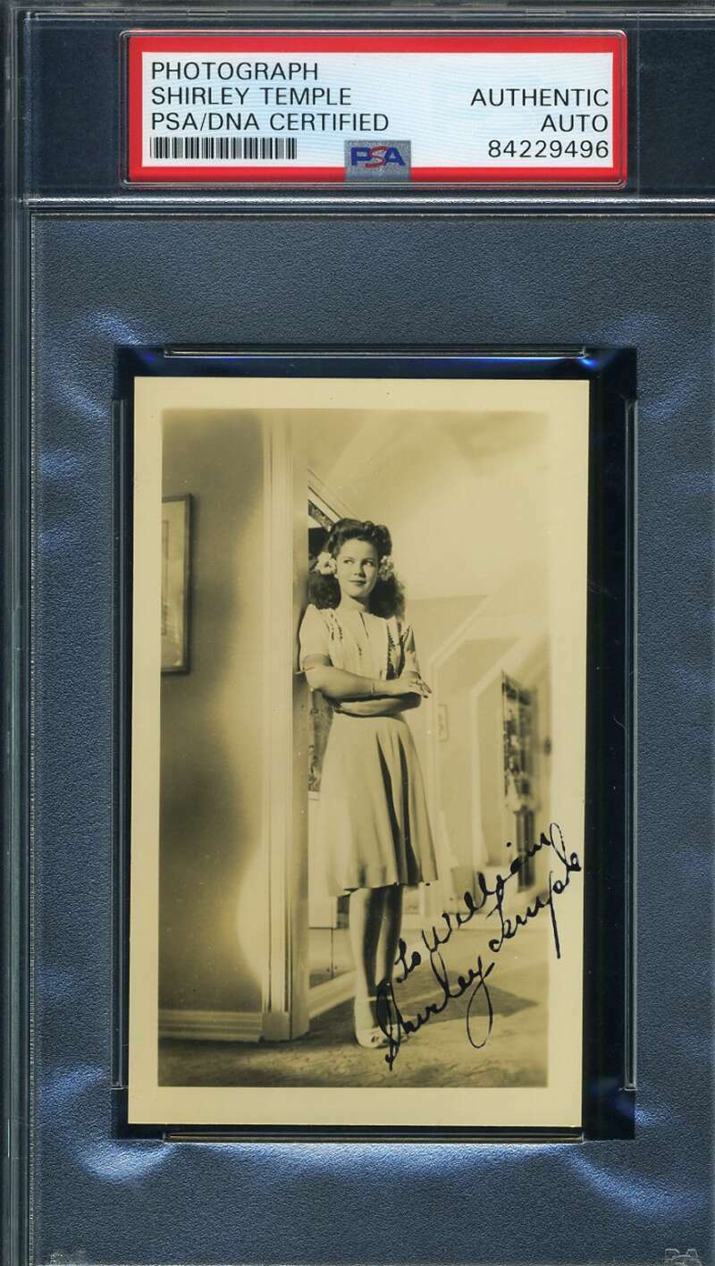 Shirley Temple PSA DNA Coa Signed Vintage Original 40`s Photo Poster painting Autograph