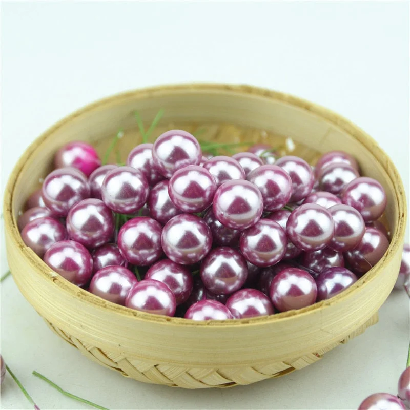 500pcs 1.2cm Mini Fake Plastic Fruit Artificial Small Berries Red Cherry Stamen Pearlized Wedding Christmas Diy Decorative