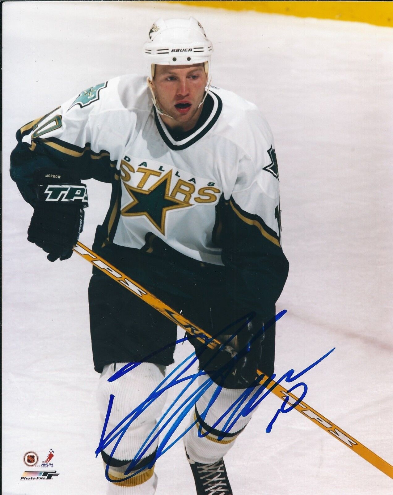 Signed 8x10 BRENDEN MORROW Dallas Stars Autographed Photo Poster painting - COA