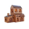 Original Handmade Wooden Fairy Tale House Night Light - Creative Desktop Ornament