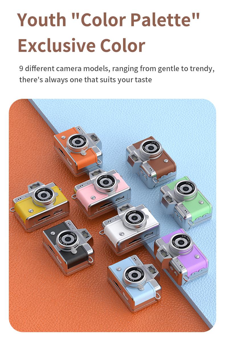 Mini Digital Camera with 1.47 in LCD Screen 1080P Feel of Old 90s Photographs, Keychain Size, Birthday Gifts,Christmas Gifts