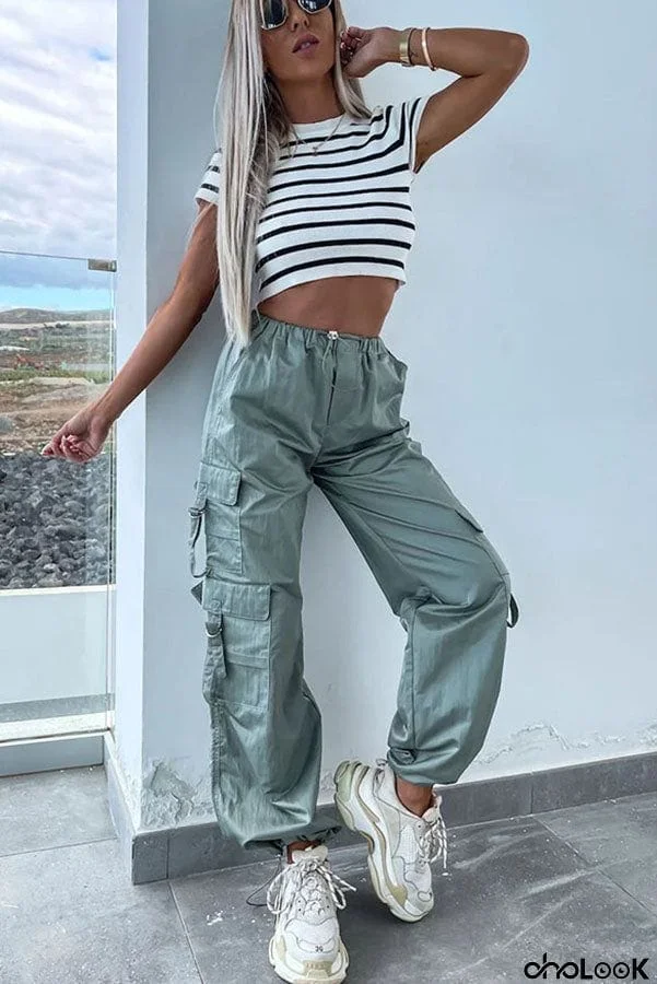 The Letha Pocketed High Waist Function Cargo Pants