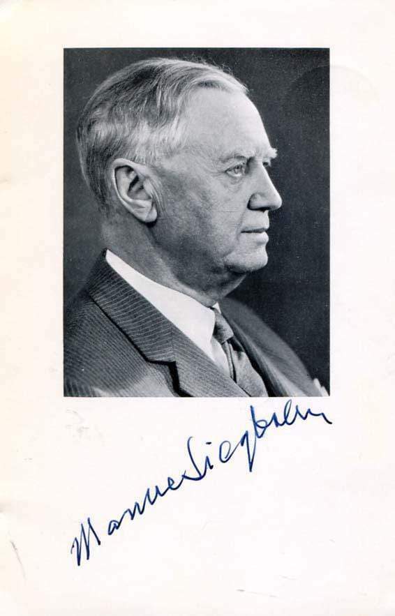 Manne Siegbahn NOBEL PRIZE 1924 autograph, signed vintage Photo Poster painting