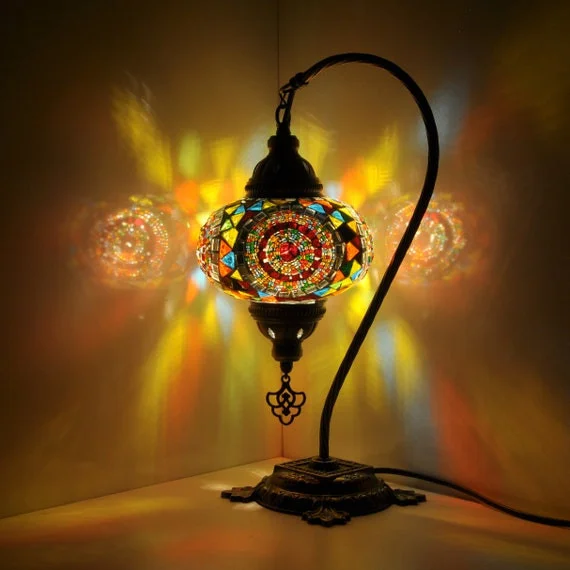 5 Variation Turkish Lamp Mosaic Table