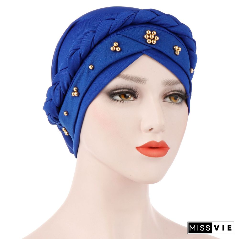 Women's Floral Printed Muslim Turban Hat Cap