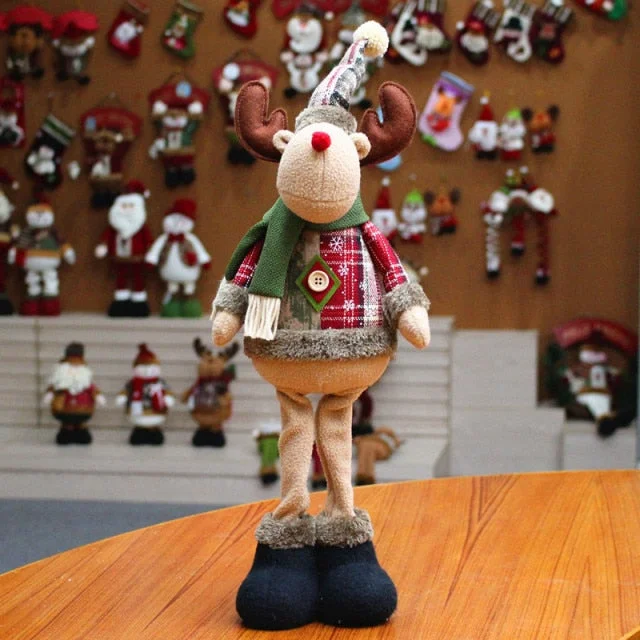 Christmas Home Decor Doll Santa Claus Ornaments Plush Xmas Gifts-elleschic