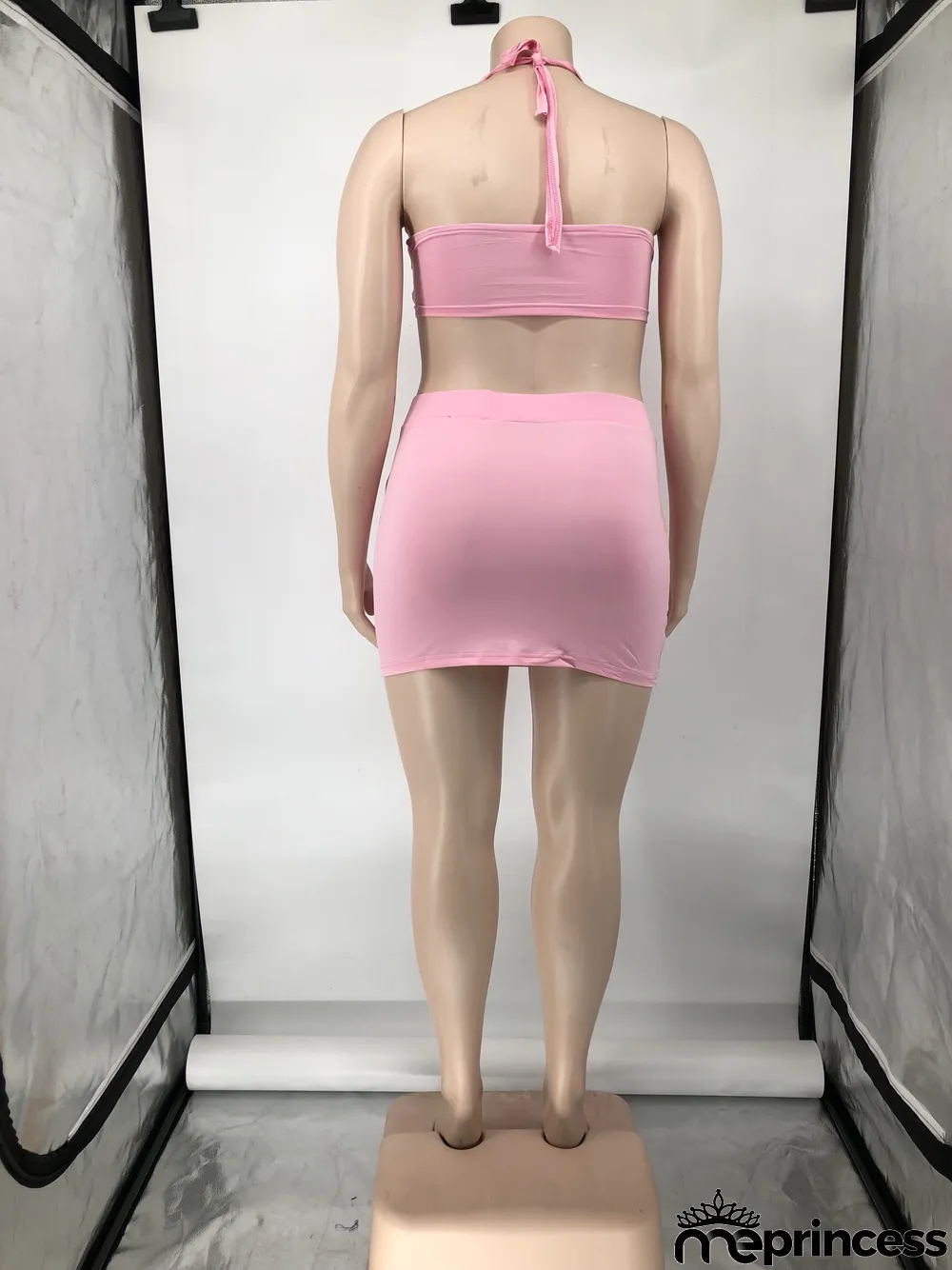 Plus Size Letter Print Tank Top Mini Skirt 2 Piece Sets