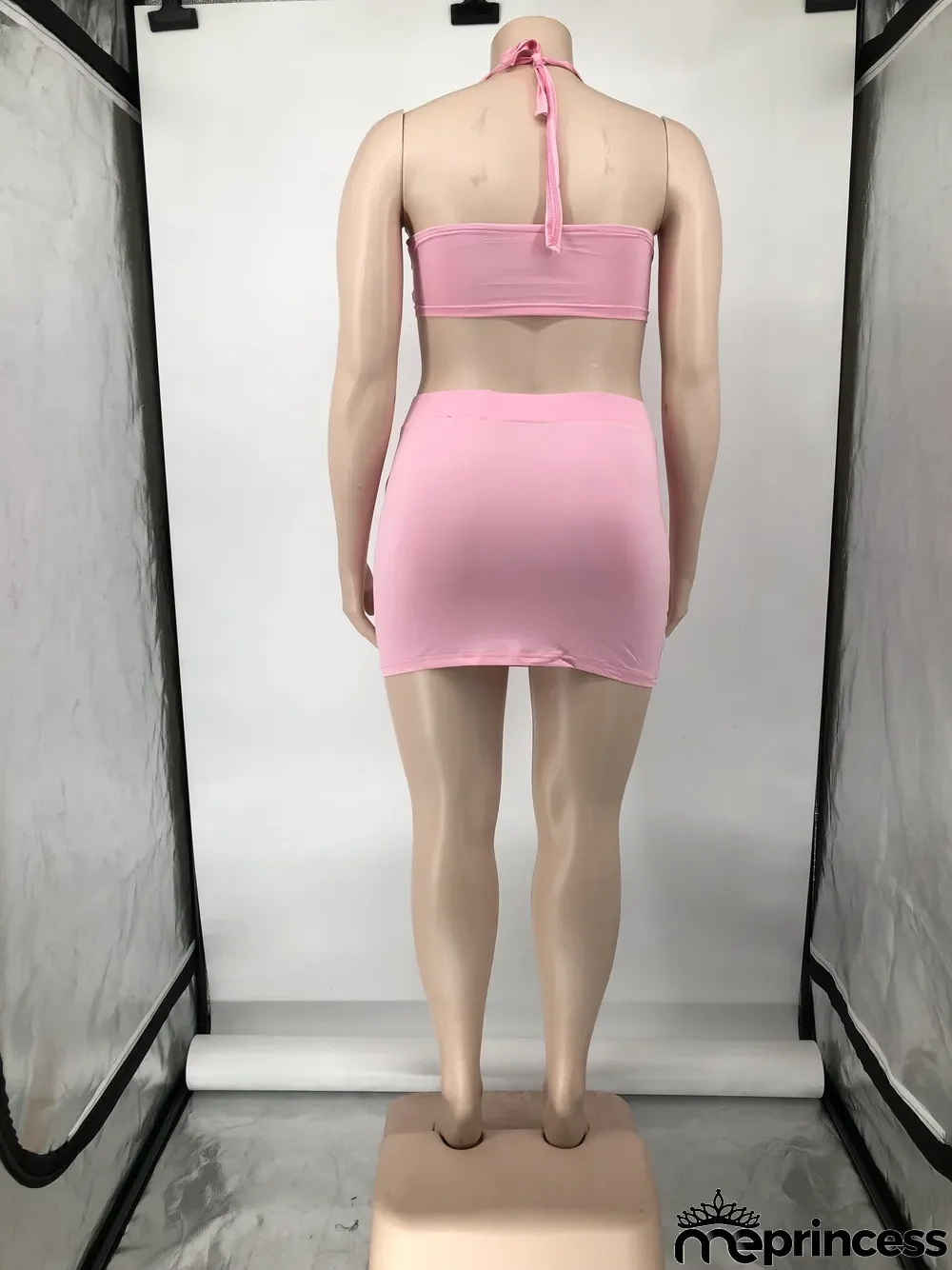 Plus Size Letter Print Tank Top Mini Skirt 2 Piece Sets