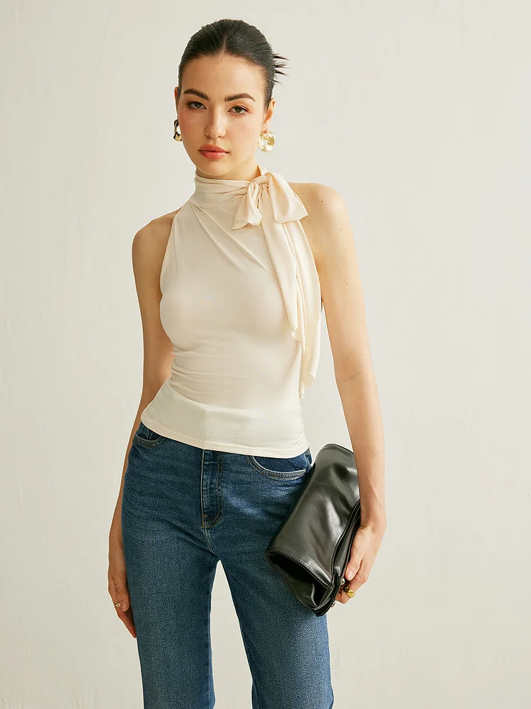 Tie Neck Halter Top
