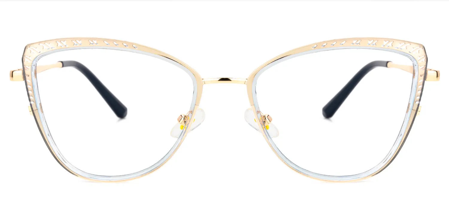 Raiza Gold Cateye Brille Gold