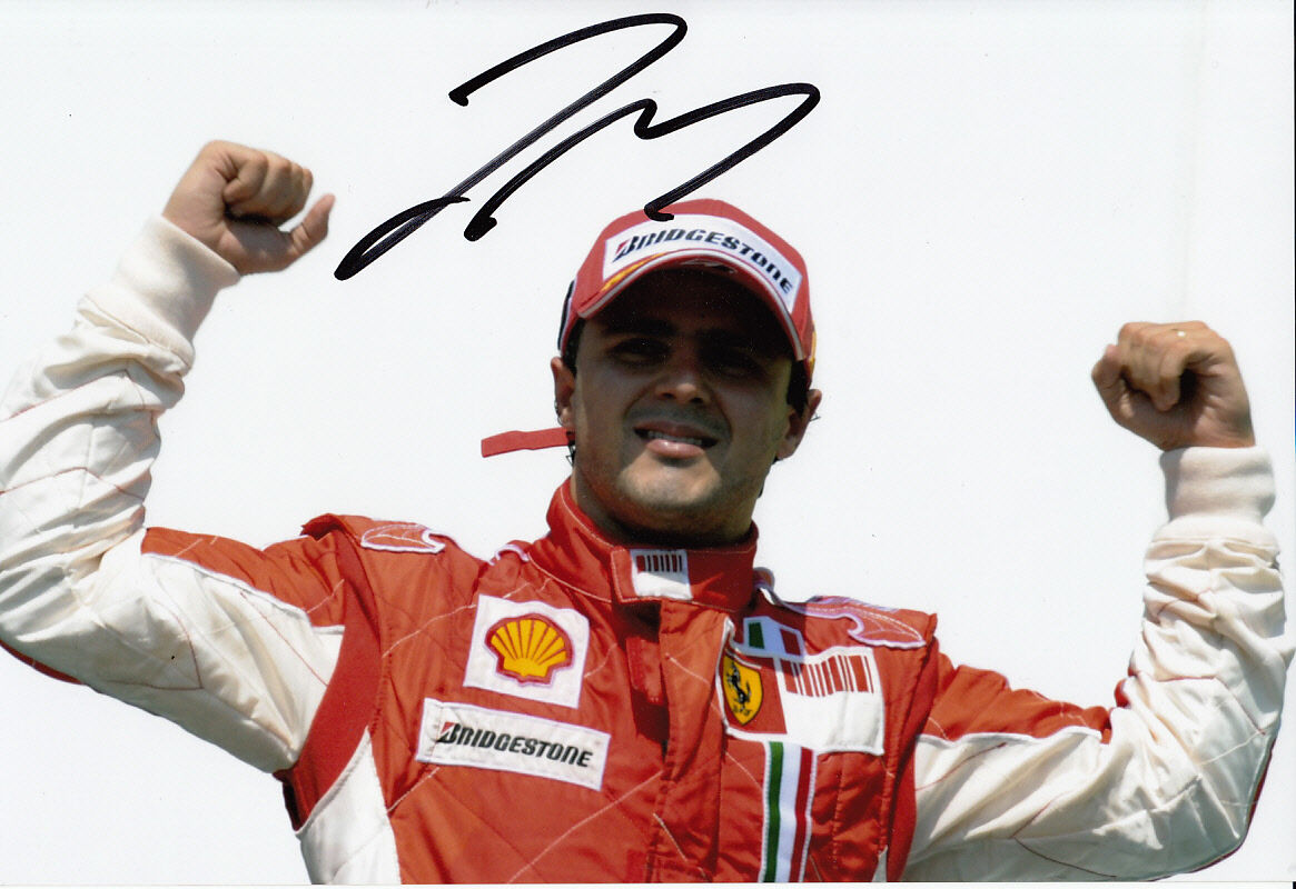 Felipe Massa Hand Signed Scuderia Ferrari Photo Poster painting 12x8 11.