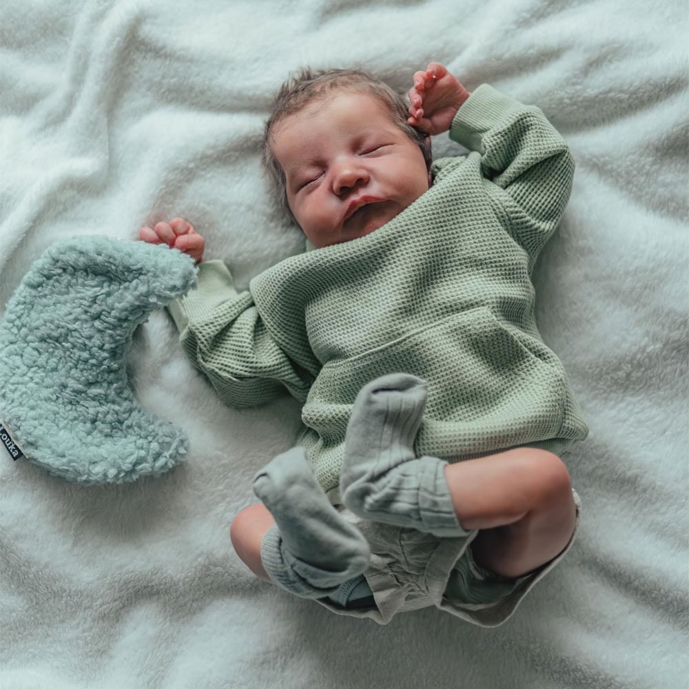12'' Truly Real Lifelike & Realistic Weighted Mini Newborn Reborn Sleeping Silicone Baby Boy Doll Michael -Creativegiftss® - [product_tag] Creativegiftss.com