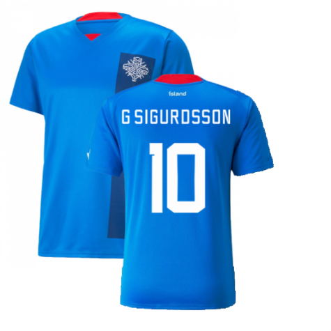 Island Gylfi Sigurðsson 10 Home Trikot 2022-2023