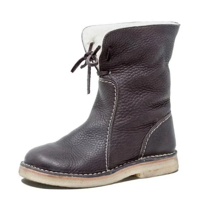 Vintage Buttery-Soft Waterproof Wool Lining Boots(Free Shipping)