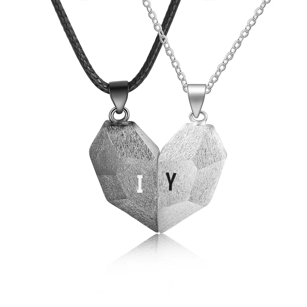 Heart Pendant Necklace Couple | Heart Necklace Couple Magnet | Pendants Couples  Magnet - Necklace - Aliexpress