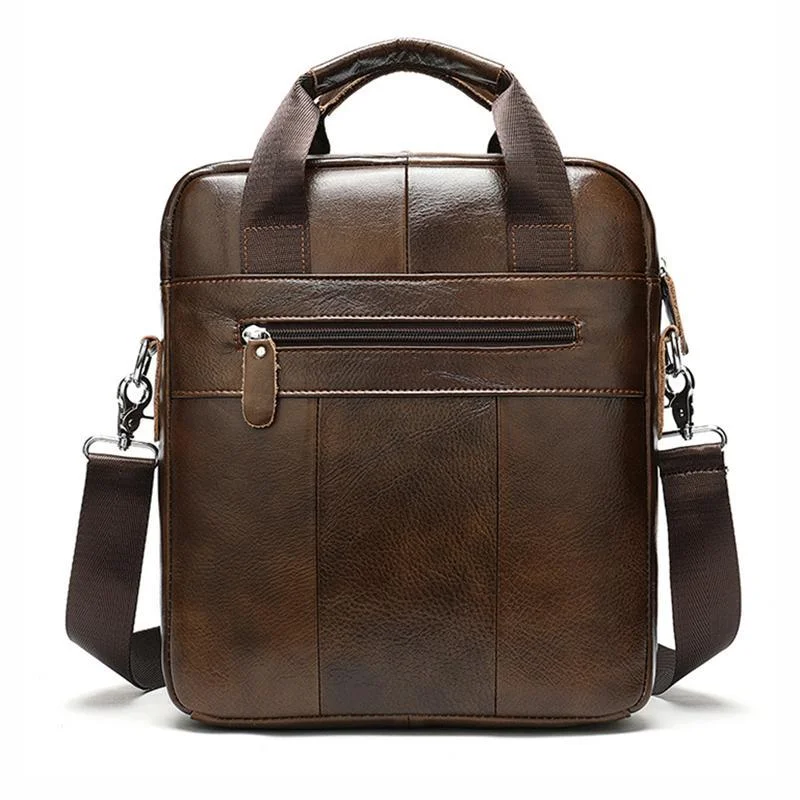 Classic Leather Soft Handbags For Men With Large Capacity