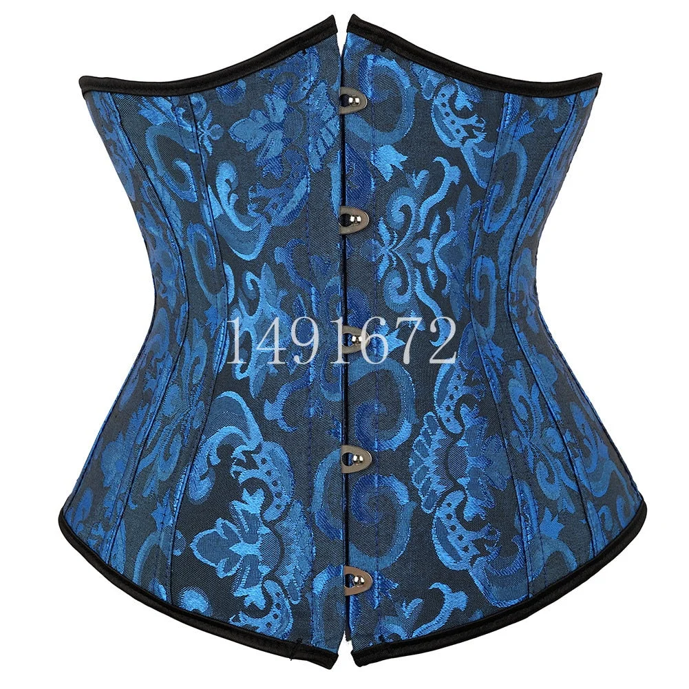 Sexy Corset Underbust Waist Cincher Corsets Gothic Corset Top Bustier Plus Size Corpete Corselet Black White Red Blue S-6XL