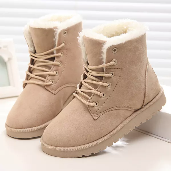 Women's boots round head thick sole Orthopedic Arch-Support  Snow Boots
