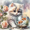Cute Cat-Full Round Diamond Painting 30*30cm