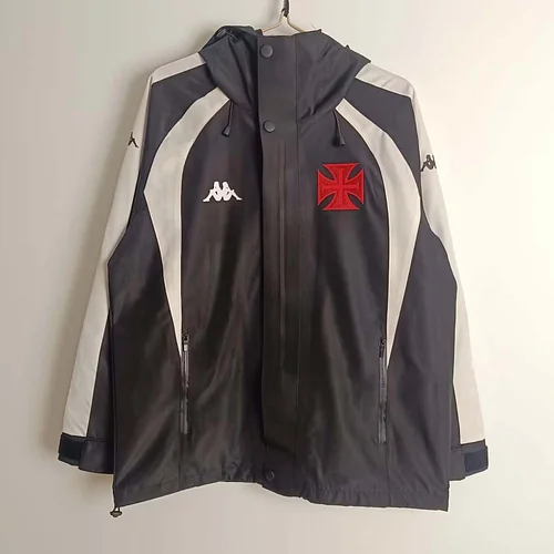 2025/2026 Vasco da Gama Windbreaker Black and white Football Shirt 1:1 Thai Quality