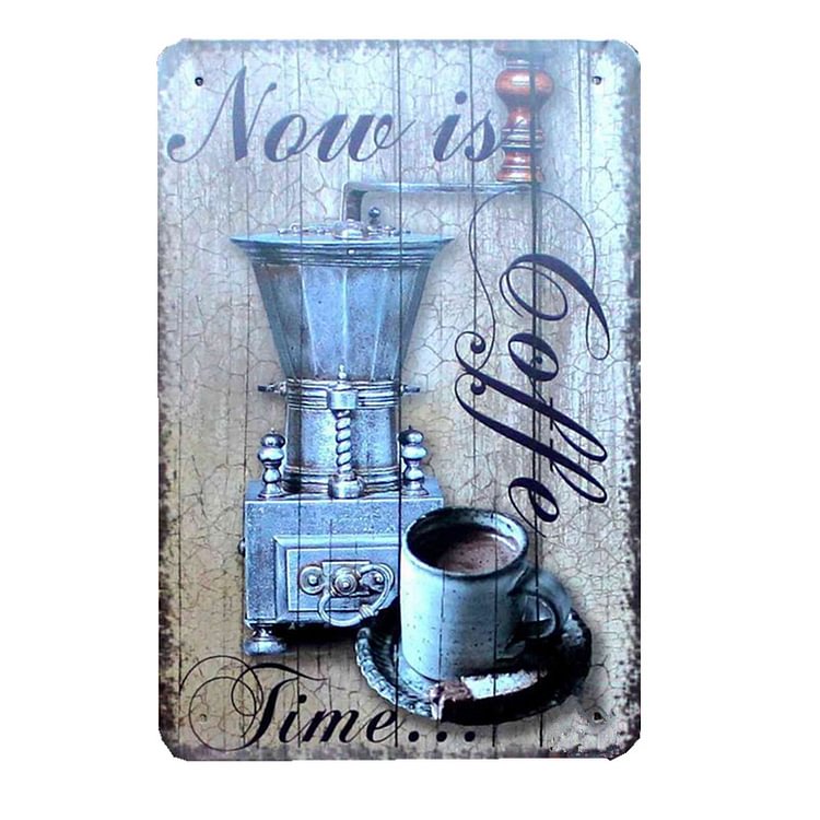 【20*30cm/30*40cm】Coffee - Vintage Tin Signs/Wooden Signs