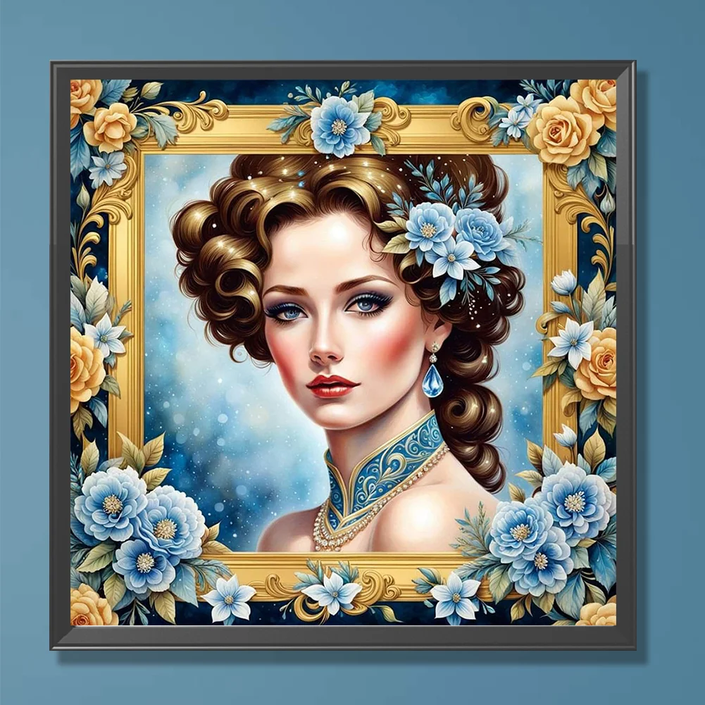 DIY Paint By Number 40*40cm - Photo Frame Lady