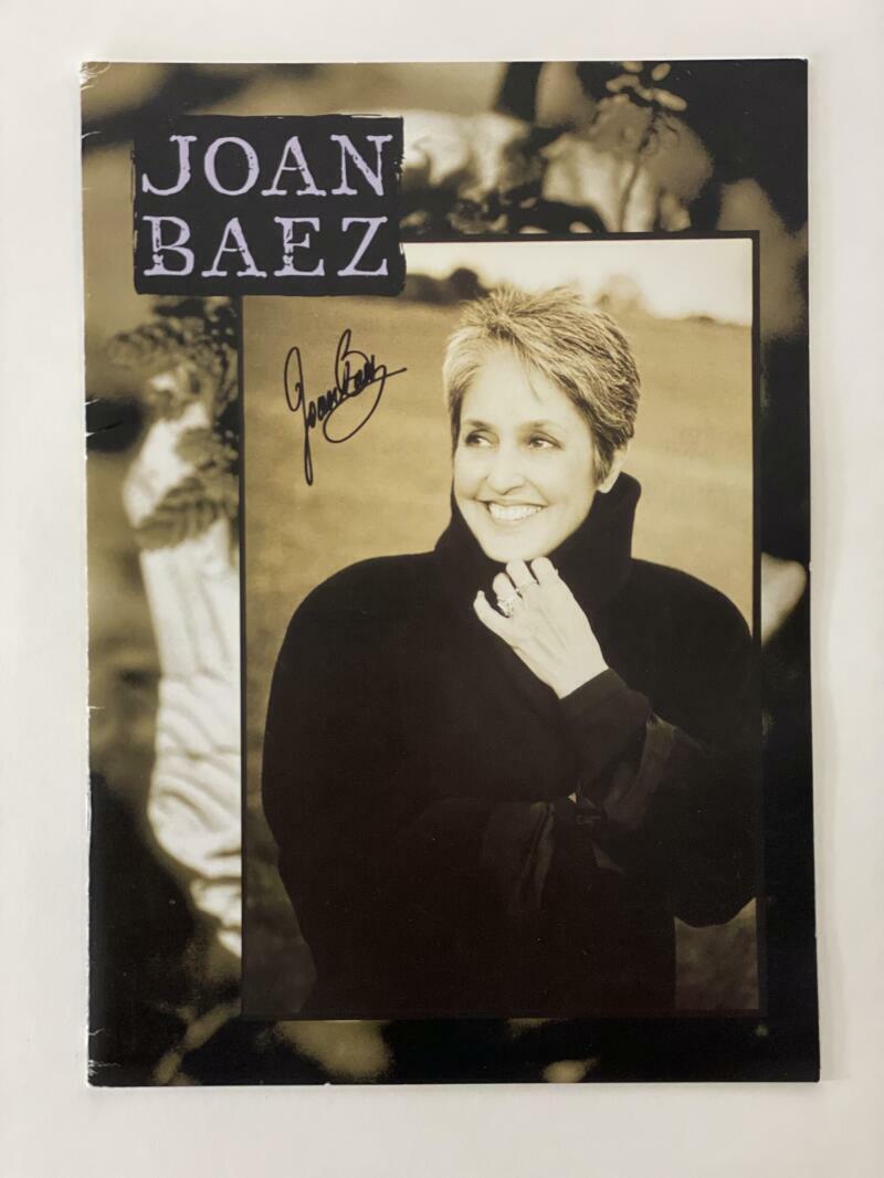 JOAN BAEZ SIGNED AUTOGRAPH TOUR Photo Poster painting BOOK PROGRAM - FOLK ROCK LEGEND, VERY RARE