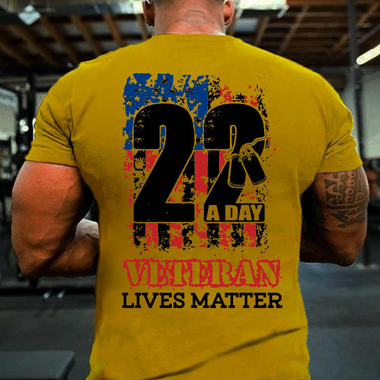 22 Push Up Challenge Veteran Lives Matter T-shirt