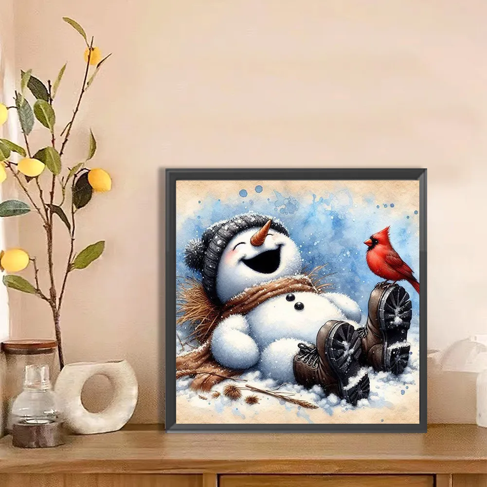 Diamond Painting - Full Round Drill - Snowman(Canvas|40*40cm)