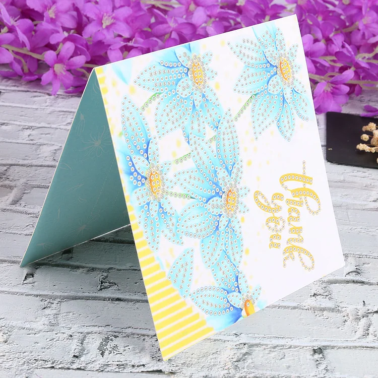 8pcs DIY Diamond Painting Greeting Cards with Envelopes Partial  Special-shaped Drill Thanks Birthday Postcards 5D Mosaic Festiva