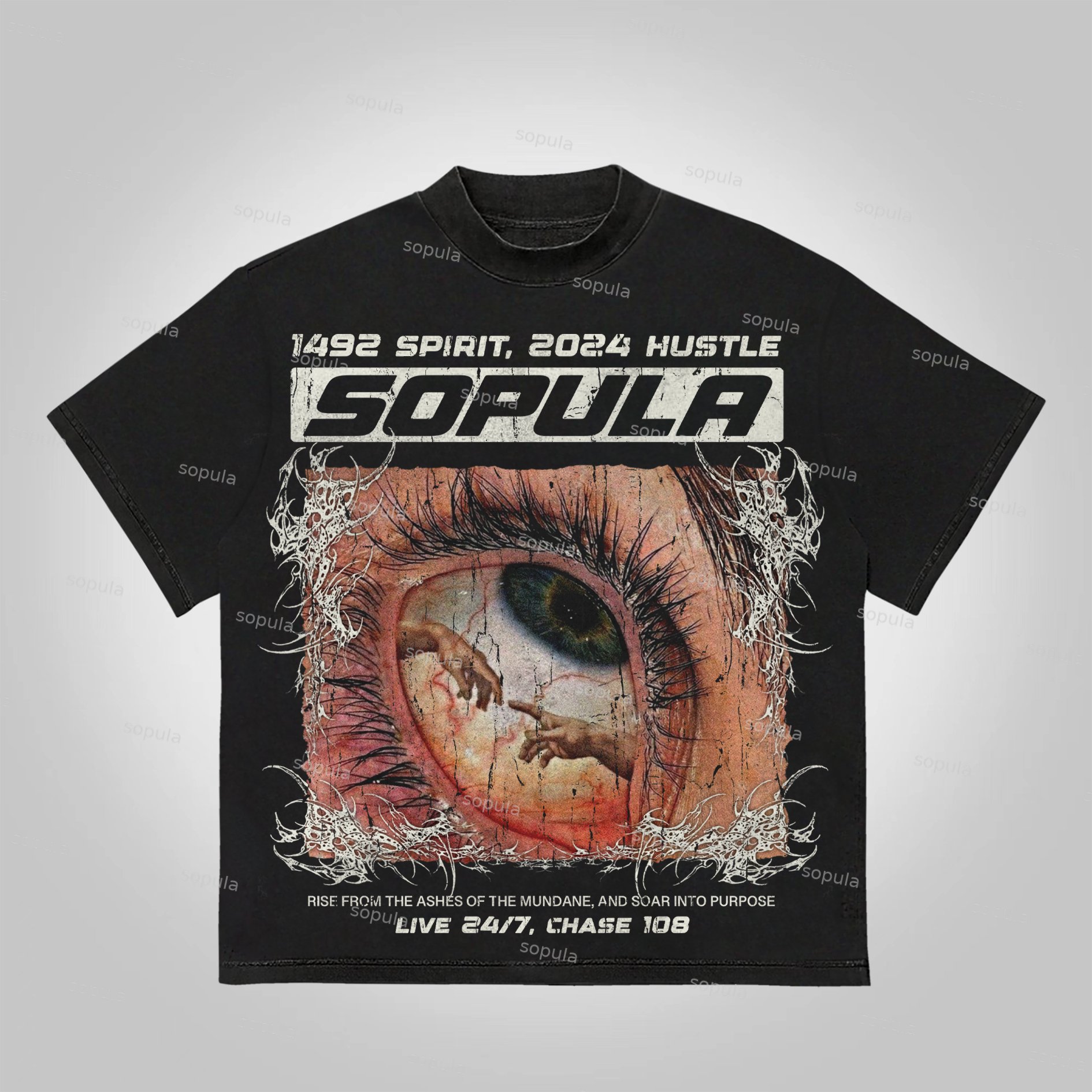 Sopula Thorns Explore The Renaissance Live In The Present Vintage Graphics Cotton T-Shirt - Sopula｜Premium Graphic Tees & Graphic Clothing