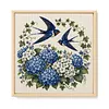 Hydrangea Swallow DIY 11CT 3 Strands Stamped Cross Stitch Kit 40x40cm
