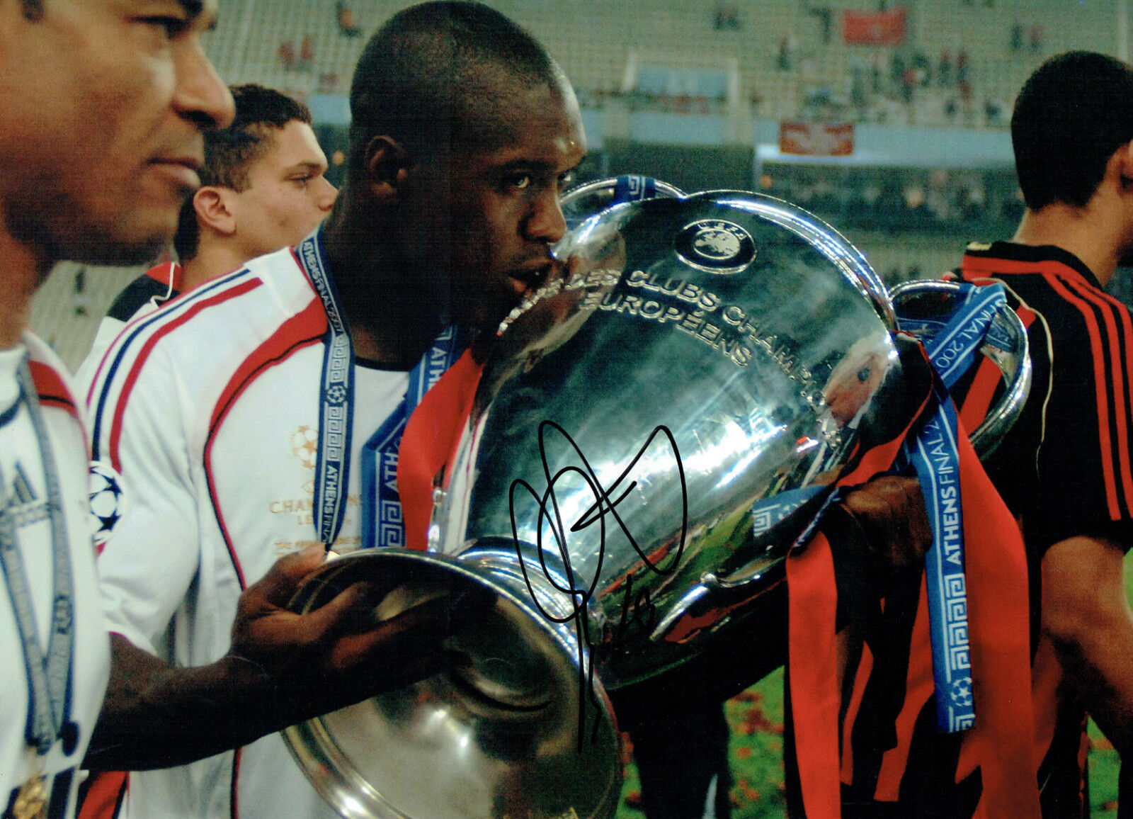 Clarence SEEDORF Signed Autograph 16x12 Champions League Winner Photo Poster painting AFTAL COA