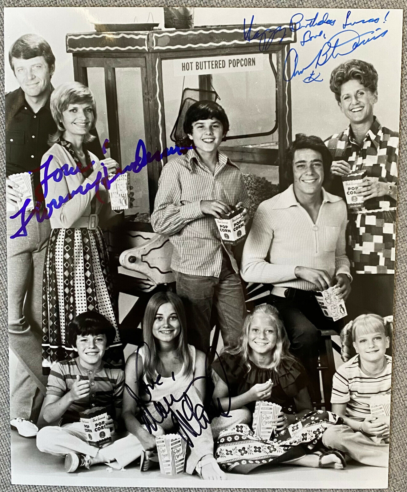 Brady Bunch Florence Henderson, Ann B Davis, Maureen McCormick Signed 8x10 Photo Poster painting