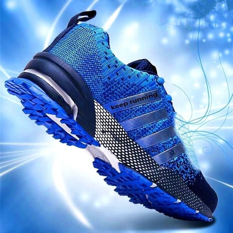 Fashion Men's Shoes Portable Breathable Running Shoes Large Size Sneakers Comfortable Walking Jogging Casual Shoes - vzzhome