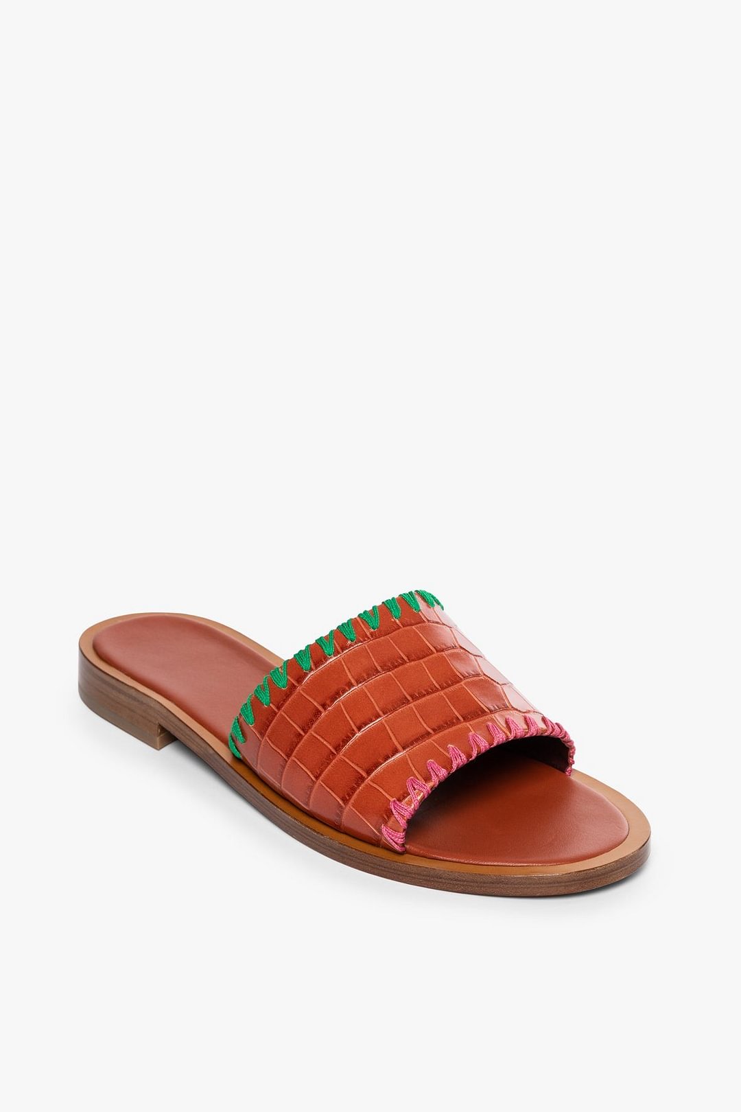 GENIE SANDAL | SADDLE CROC EMBOSSED MULTI