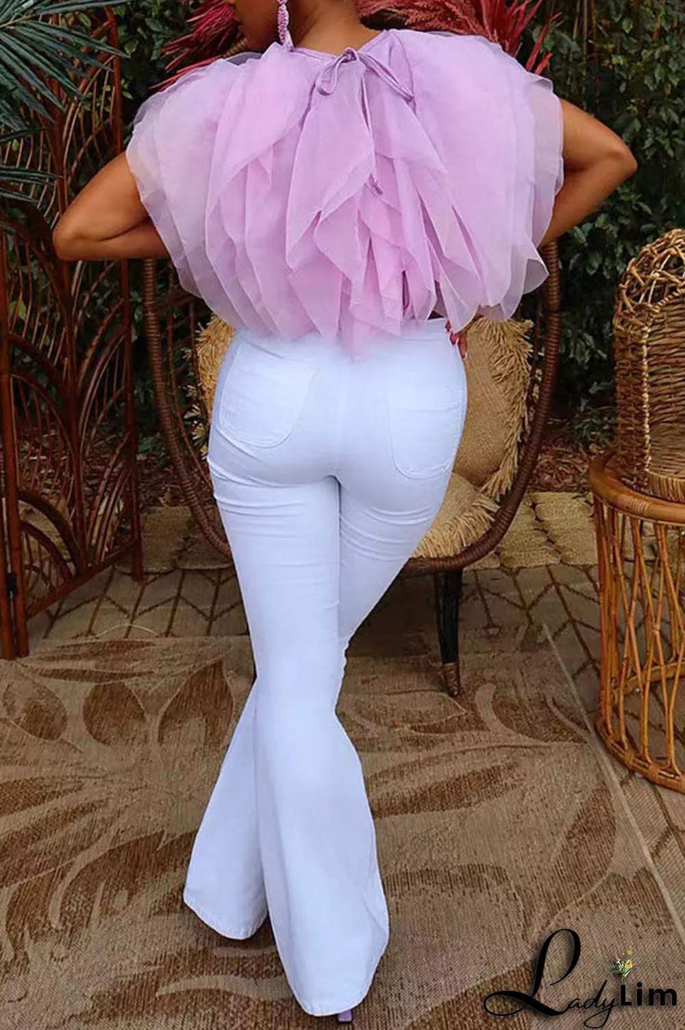 Green Fashion Sweet Solid Patchwork Asymmetrical O Neck Tops