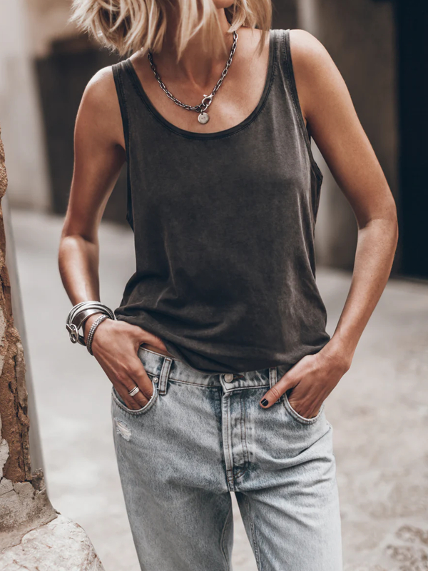 Casual Cotton Breathable Ladies Vest tjj Shicloths
