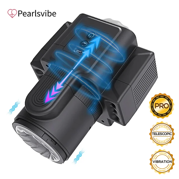 Pearlsvibe Storm Camera Cup - Telescopic Rotation Automatic Piston Male Masturbator