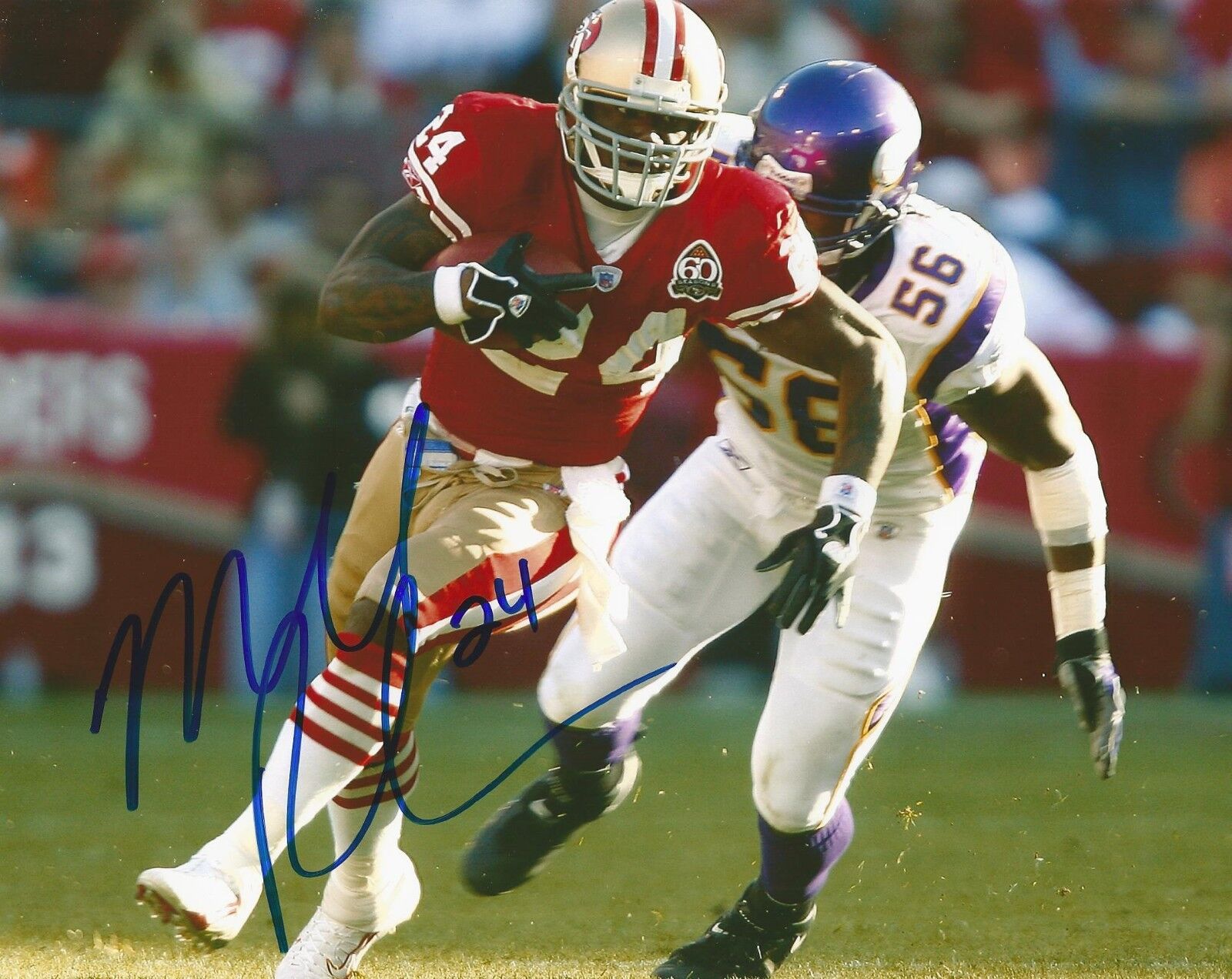 MICHAEL ROBINSON SIGNED SAN FRANCISCO 49ers 8x10 Photo Poster painting w/COA