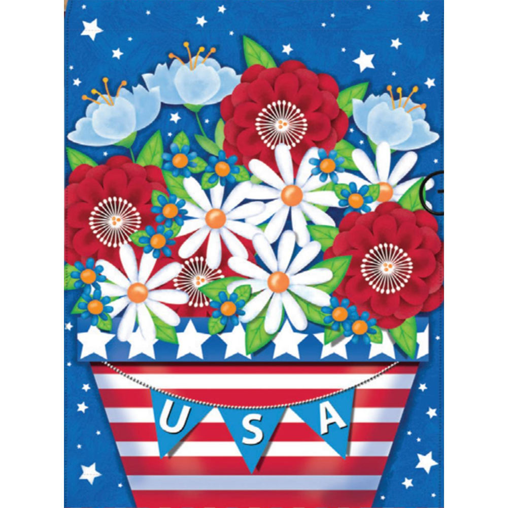 

USA Flower - Round Drill Diamond Painting - 30*40CM, 501 Original