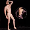 Mens Sexy Jumpsuit Oil Shiny Glossy Body Sculpting Underwear High Elastic Silky Open Zipper Pantyhose Transparent Bodystockings