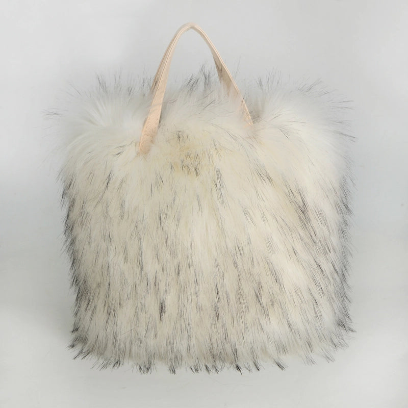 New Imitation Raccoon Fur Fur Plush Bag Women’s Bag Furry Personalized Design Handbag