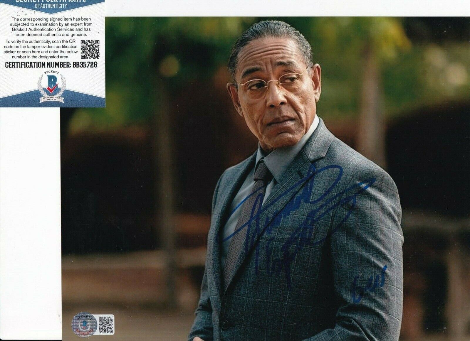 GIANCARLO ESPOSITO signed (BREAKING BAD) Gus 8X10 Photo Poster painting BECKETT BAS BB35726